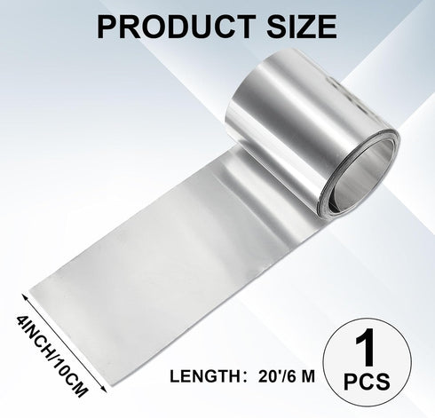 1 Roll Aluminum Flashing Roll Roof Flashing for Sealing Windows Doors Siding Roofing Stains Moss and Mildew Prevention (4" x 20')...