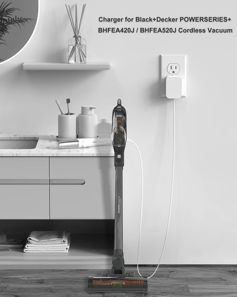 Vacuum Charger Compatible with Black+Decker BHFEA420J BHFEA520J POWERSERIES+ Cordless Stick Vacuum....