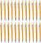24 Pcs Mechanical Pencil, Yellow Metal Retractable Automatic Drafting Pencils, for Writing...