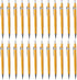 24 Pcs Mechanical Pencil, Yellow Metal Retractable Automatic Drafting Pencils, for Writing...