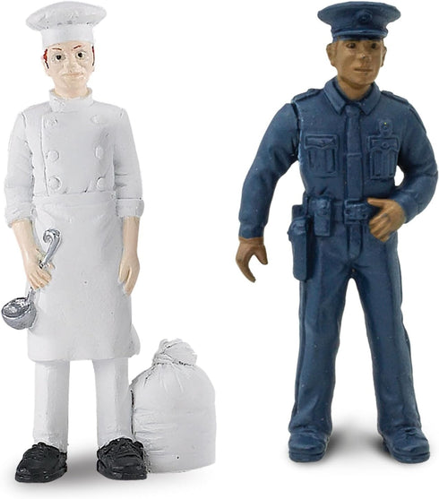 Safari Ltd. People TOOB - 7 Everyday Heroes Figurines of Construction Worker, Policeman, Mailman, Pilot, Chef, Fireman, and Veterinarian - Fun Edu...