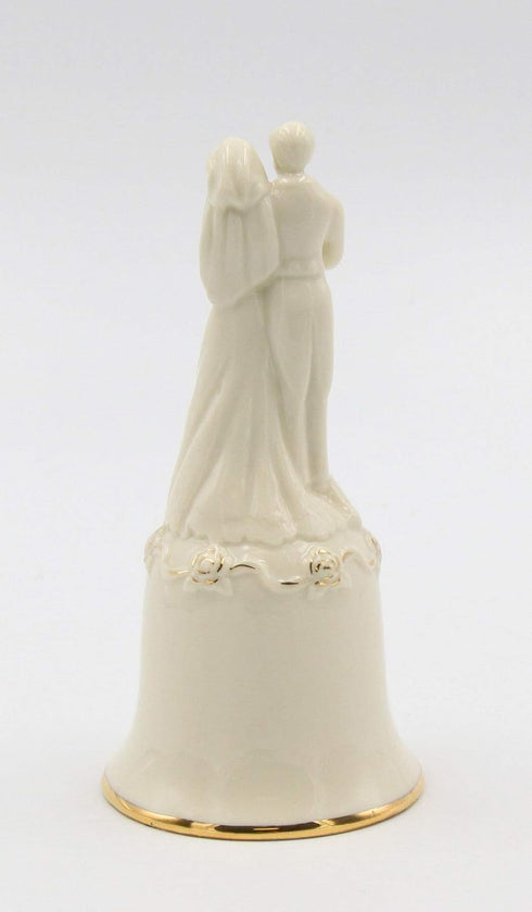 Fine Porcelain Wedding Couple 50th Anniversary Decorative Bell Figurine, 5-5/8" H...