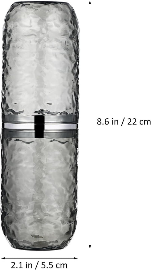 2PCS Travel Toothbrush Case with Cover, Portable Toothbrush Holder Cup Storage Container for Home Bathroom Trip School...