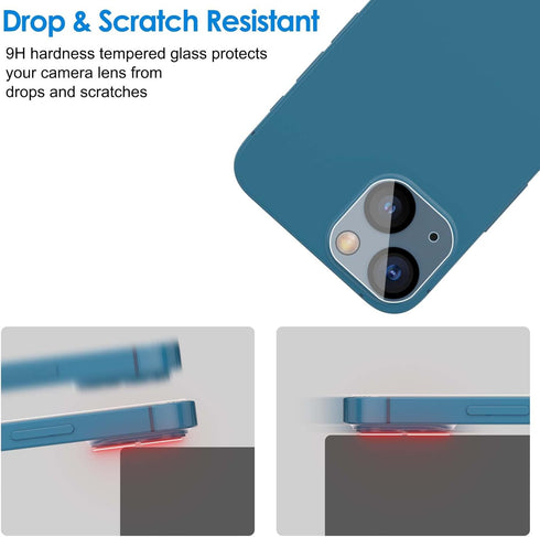 JETech Camera Lens Protector for iPhone 13 6.1-Inch and iPhone 13 mini 5.4-Inch, 9H Tempered Glass, HD Clear, Anti-Scratch, Case Friendly, Does No...