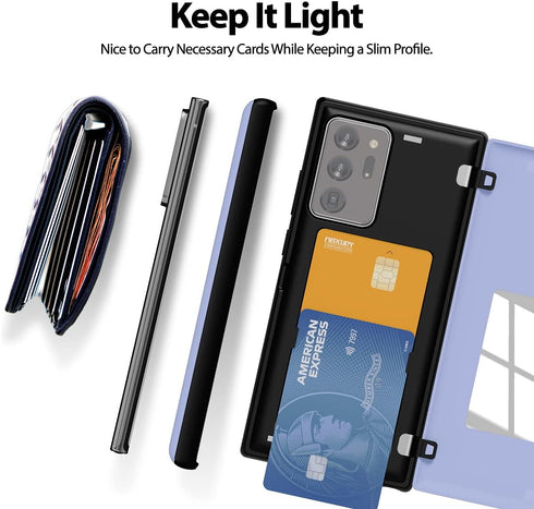GOOSPERY for Samsung Galaxy Note 20 Ultra 6.9"(2020) Card Holder Wallet Case, Easy Magnetic Door Closure Protective Dual Layer Bumper Phone Back C...