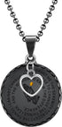 Uloveido Bible Verse Medal Necklace Prayer Necklace with Mustard Seed Gold Stainless Steel Praying Hands Coin Medal Pendant...