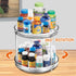 Amolliar 2 Tier 9 Inch Lazy Susan Turntable Organizer for Cabinet,Spice Rack Food Storage Container for Kitchen, Pantry, Fridge, Countertop, Vanit...