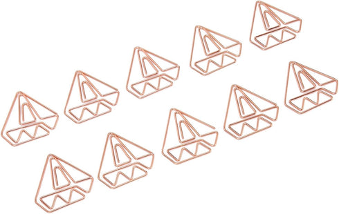 100Pcs Paper Clips, Rose Gold Paper Clips Cute Diamond Shaped Multifunctional Metal Small Planner Clips for Students Office Supplier Stationery...
