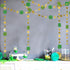 Cheerland Green Shamrock Garland St Patricks Day Decorations 4 Leaf Clover Glitter St Paddy's Day Garland Hanging Streamers for St. Patrick's Day ...