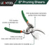 6 Inches Pruning Shears Soft Grip Bypass Pruner Classic Hand Pruner Tree Trimmer Gardening Tool with Leather Sheath Pouch...
