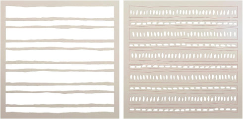 Brushstroke Stripe Pattern Stencil by StudioR12 - Select Size - USA MADE - DIY Boho Decor | Painting on Walls, Floors, Tiles, & Wood Signs | STCL6...
