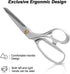 Fabric Scissors 8.5 Inch Heavy Duty Dressmaking Shears Sewing Tailor Scissors, Ultra Sharp All Metal Stainless Steel Craft Household Scissors for ...