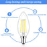 Brightever E12 Candelabra LED Light Bulbs 60 Watt Equivalent, 620 Lumen 6W Clear LED Filament Candle Bulbs, Daylight White 5000K Non-Dimmable Chan...