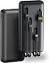 Portable Charger with Built in Cables, 20000mAh Power Bank 4 Output 3 Input, USB C Travel Charger for Multiple Devices, Battery Pack Compatible wi...
