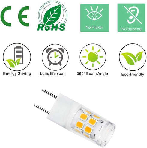 G8 LED Bulb 3W WB25X10019 Microwave Light Bulbs 20W Halogen Bulb Replacement for GE Microwave Oven T4 Bi-Pin Base 120V Natural White 4000K, 2-Pack...