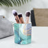 WAVEYU Pencil Cup for Desk Cute, Pen Pencil Stand Holder, Office Desk Organizer for Men Women Ceramic Marble Makeup Brush Holder for Home, Green M...
