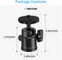 HEMMOTOP Tripod Ball Head H28 Black,Ball Head Mount Loading 6.6Lbs,Panorami Tripod Heads for Gopro Cam Camcorder Smartphone Light Microphone DSLR ...