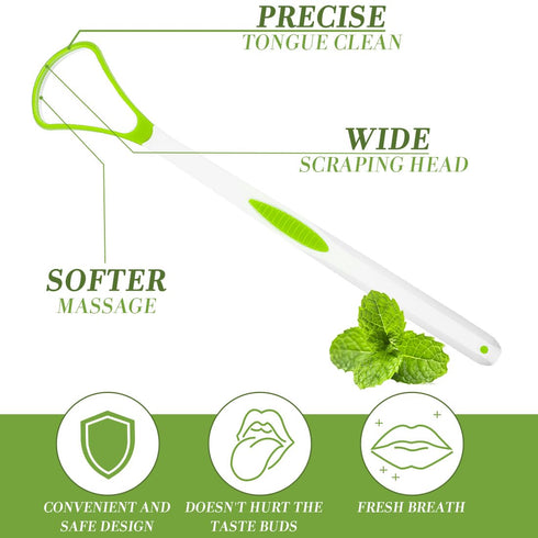 Tongue Scraper Cleaner for Adults Kids, BPA Free Tongue Scrapers, Healthy Oral Hygiene Brushes, Help Fight Bad Breath (4 PACK)...