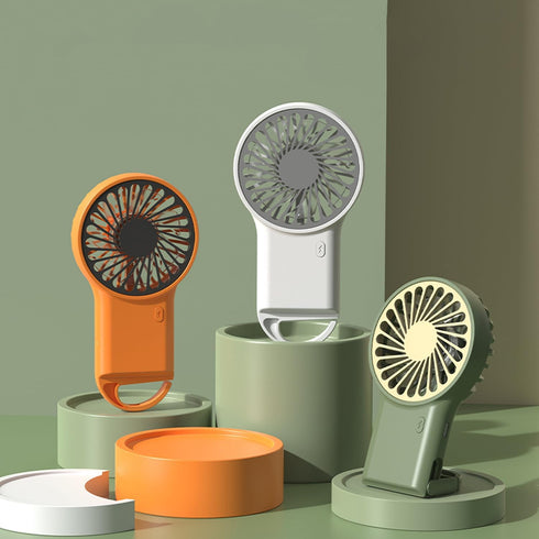 Mini Portable Fan Powerful Handheld Fan Rechargeable,3 Speeds Personal Small Hand Fan Desk Fan with Hook Small Personal Desk Fan for Women Men Gir...