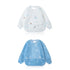 Little Dimsum Mess-Proof Baby Bibs|Infant Toddler Long Sleeve Waterproof Feeding Art Smock|Catching Food & Wipe Clean|Pack of 2 Colors Glatic&spac...