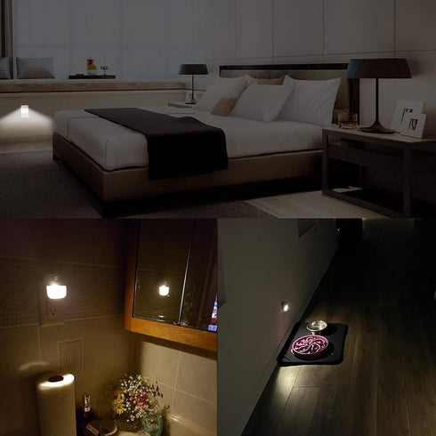 [4 Pack LED Night Lights, Nightlights with Dust-to-Dawn Light Sensor, Night Light Plug into Wall Sensor, Soft Light for Kids Adults Kitchen Hallwa...
