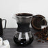 Zopsc 400ml Manual Hand Drip Glass Coffee Maker Pot with Stainless Steel Filter, Tick Marks, Fine Mesh, Suitable for Kitchen, Dining Table, Easy t...