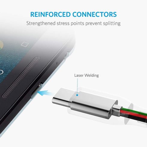 Anker USB C Cable, Powerline+ USB-C to USB 3.0 Cable (6ft), High Durability Type C Braided Charging Cable Compatible with Samsung Galaxy S10, S9, ...
