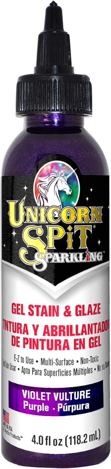 Unicorn Spit Gel Stain and Glaze 5775002 Sparkling Violet Vulture 4.0 Fl Oz...