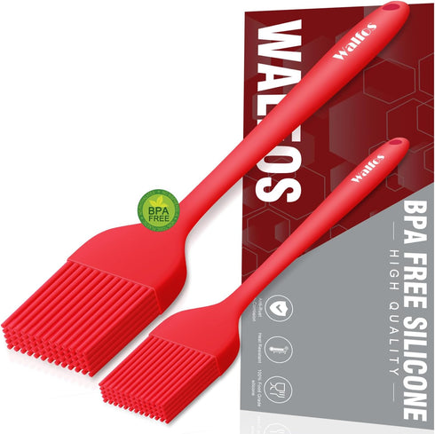 Walfos Silicone Basting Pastry Brush, Heat Resistant Pastry Brush Set, Strong Steel Core and One-Pieces Design, Perfect for BBQ Grill Baking Kitch...