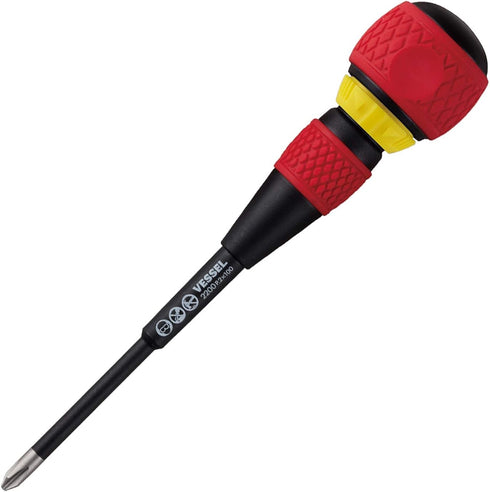 VESSEL BALL GRIP Ratchet Screwdriver (+2x100(4") J)...