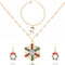CLOACE 3Pieces Christmas Necklaces Set Red Xmas Snowflake Pendant Necklaces Santa Claus Necklace Christmas Costume Jewelry...