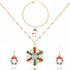 CLOACE 3Pieces Christmas Necklaces Set Red Xmas Snowflake Pendant Necklaces Santa Claus Necklace Christmas Costume Jewelry...