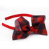7Rainbows 5.5" Buffalo Plaid Bow Headband Checkered Bow Headbands for Girls Perfect Hair Accessories for Party and Cosplay(Black&Red)...