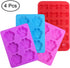 4 Pcs Silicone Candy Chocolate Molds, FineGood Puppy Dog Paw & Bone Shaped Ice Cube Trays Cookies Baking Pans for Making Frozen Dog Treats Soap Ba...