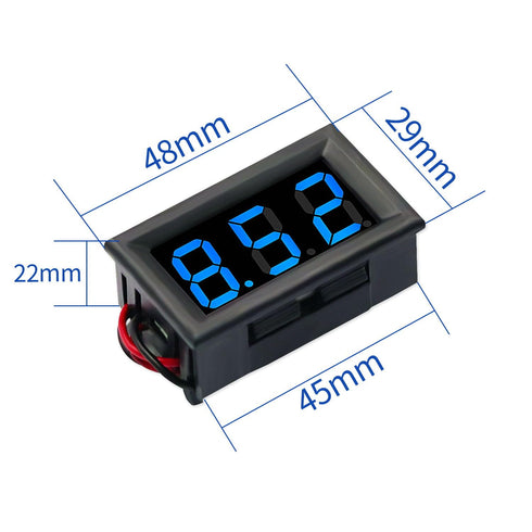 Digital Voltage Display?10Pack 0.56" Two-Wire DC 3V-30V Blue LED Voltmeter Waterproof Display Voltage Tester Meter...