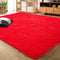 LOCHAS Ultra Soft Indoor Modern Area Rugs Fluffy Living Room Carpets for Children Bedroom Home Decor Nursery Rug 3x5 Feet, Red...