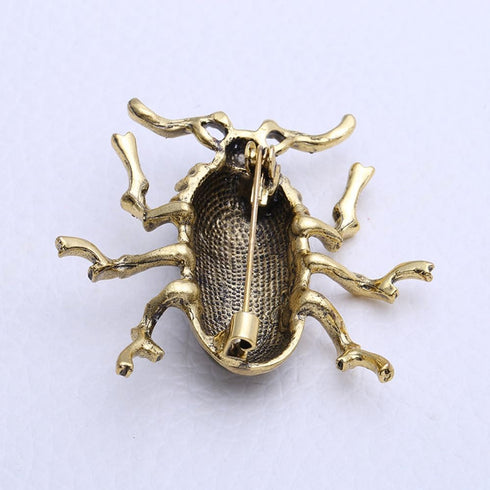 Beetle Pin/Enameled Water Diamond Animal Insect Brooch Girls Birthday Christmas Halloween Jewelry Gift...