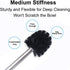Angle Simple Toilet Brushes, Toilet Bowl Scrubber Brush Head 3 PCS with Cleaner Wand for Bathroom Restroom...
