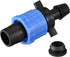 MECCANIXITY Drip Irrigation Tubing Coupling Barbed Locking Fitting with Washer for 16mm Drip Tape Tubing Sprinkler System Blue Pack of 20...