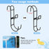 2PCS Pool Pole Hanger Swimming Pool Fence Hooks,Poolside Pool Leaf Skimmer Net Holder Outdoor Hooks for Hanging Pool Equipment Fit 3.26'' or Less ...