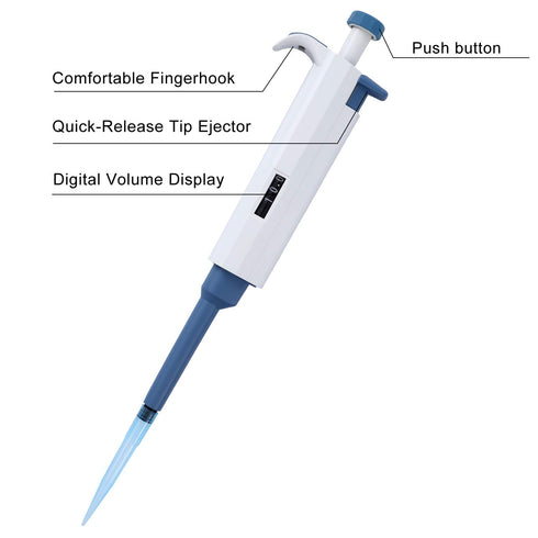 Adjustable Pipettor 0.1-2.5ul Single-Channel Variable Volume Micropipette High Accurate for Laboratory...