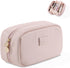 Pocmimut Makeup Bag,PU Leather Travel Cosmetic Bag,Open Flat Makeup Pouch for Women Purse for Travel Accessories(Pink)...