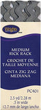Wrights 1/2 by 2-1/2-Yard Rickrack Quilting Supplies, Medium, Light Gray...