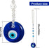 Evil Eye Car Hanging Ornament Crystal Beads Evil Eye Window Pendent for Window Car Door Frame Balcony, Evil Blue Eye Charms Car Mirror Decor, Evil...