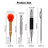 4 Pack 5 Inch and 6 Inch Automatic Center Punch Tool Adjustable Spring Loaded Punch and Metal Engraving Pen for Metal Wood Working with Hard-Shell...