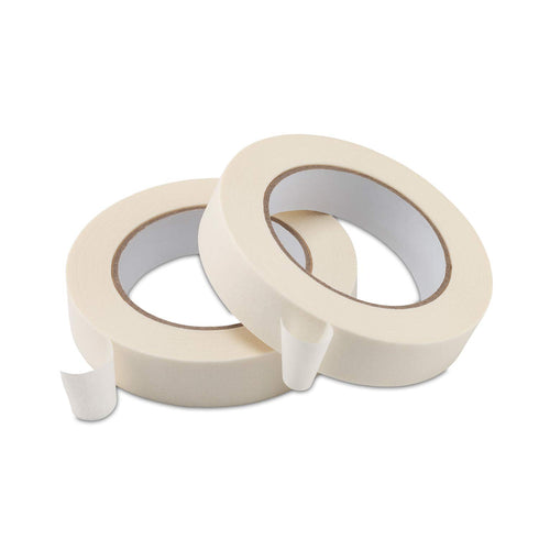 Lichamp Masking Tape 1 inch, 2 Pack General Purpose Beige Masking Tape White Masking Paper, 1 inch x 55 Yards x 2 Rolls (110 Total Yards)...