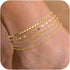 DEARMAY Waterproof Gold Ankle Bracelets for Women - Dainty 6Pcs 14K Gold Plated Anklets Layered Cuban Link Chain Herringbone Cute Anklets Set Pack...