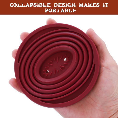2 Pieces Collapsible Pour Over Coffee Dripper, Portable Camping Pour Over Coffee Maker, Reusable Silicone Pour Over Coffee Filter for Backpacking ...