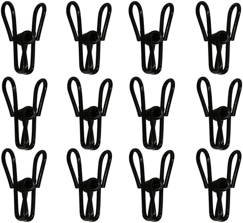 20 Pcs 2 Inch Black Chip Clips, PVC Coating High Elasticity Strength Steel Clothes Pins, Food Clips and Bag Clips...