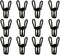 20 Pcs 2 Inch Black Chip Clips, PVC Coating High Elasticity Strength Steel Clothes Pins, Food Clips and Bag Clips...
